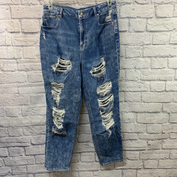 American Eagle Outfitters Denim - American Eagle Distressed Curvy Mom Jean Size 14
